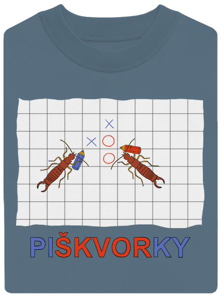 Škvoří piškvorky unisex mikina bez kapuce Nordic Blue