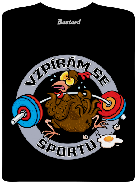 Vzpírám se sportu dětské tričko Black