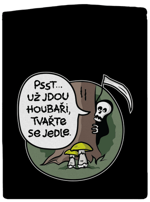 Muchomůrky zelené pánská mikina na zip Black