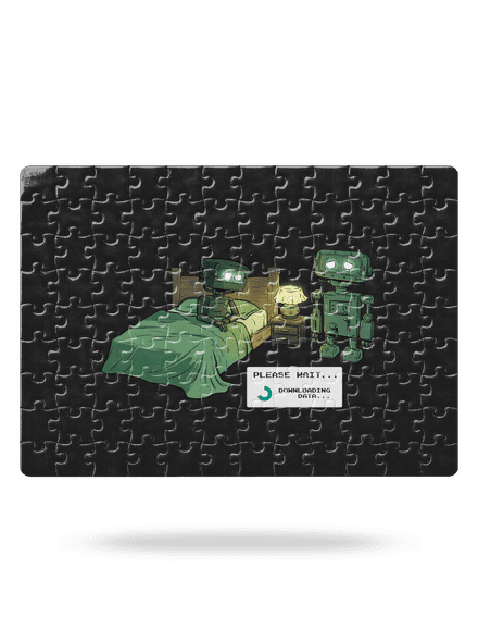 Robotí romantika puzzle White