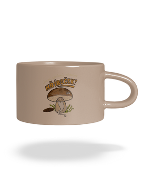 Babka a hříbeček hrnek makronka Brown Macaron