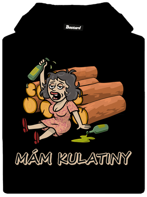 Mám kulatiny dámská mikina klokanka Black