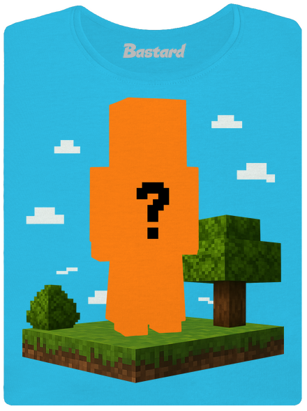 Minecraft z vlastní fotky dámské tričko Blue Atol