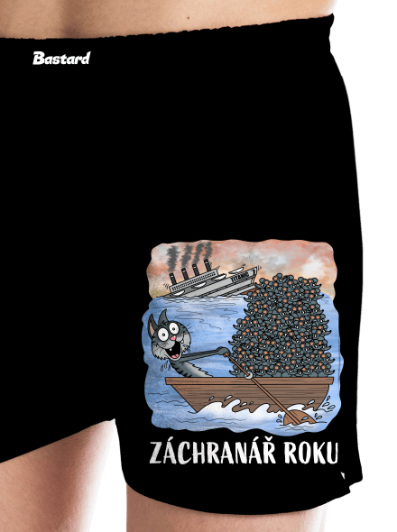 Záchranář roku pánské trenky Black