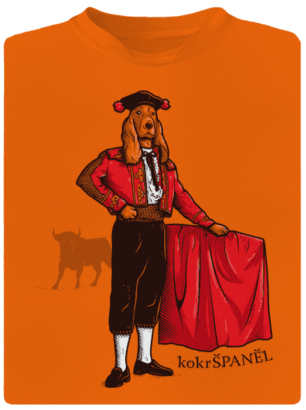 Kokršpaněl dětské sportovní tričko Neon Orange