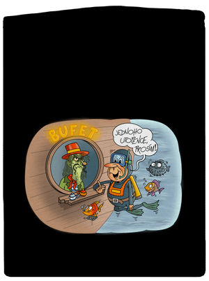 Jednoho utopence pánská mikina na zip Black