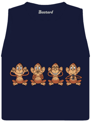 Opička s mobilem dámské tílko volné Navy