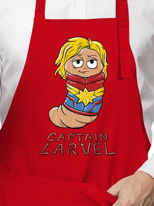 Captain Larvel zástěra Red
