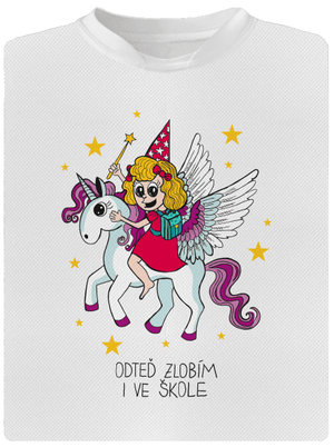 Holka ve škole dětské sportovní tričko White