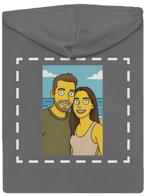 Simpsonovi z vlastní fotky dámská mikina na zip Steel Gray