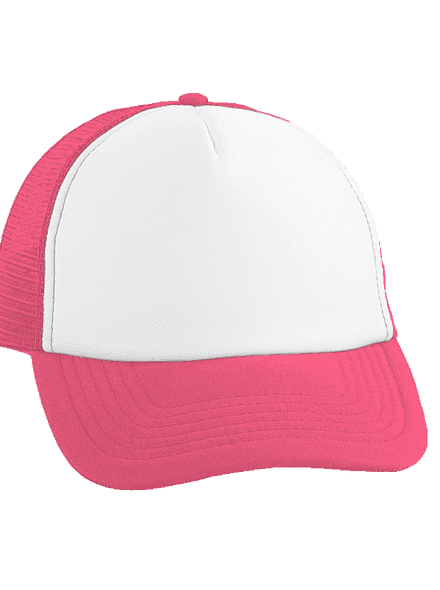 Bez potisku kšiltovka truckerka Fluorescent Pink cap