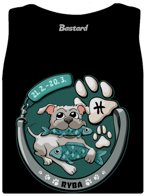 Psí horoskop: Ryba dámské tílko klasické Black