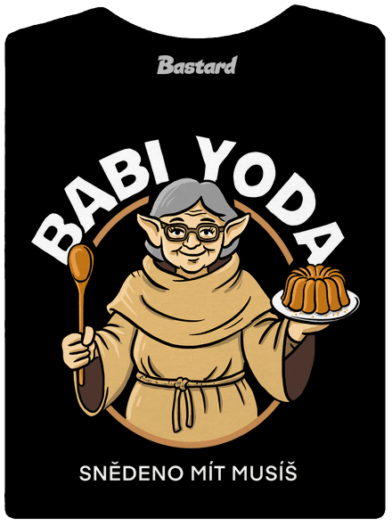Babi Yoda dámské tričko s lemem Black