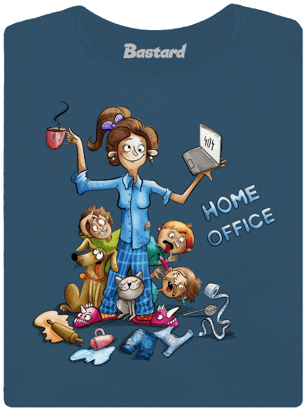 Maminčin home office dámské tričko premium Petrol Blue
