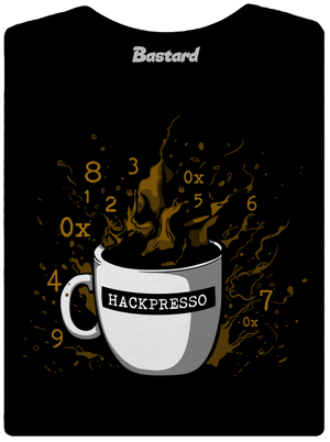 Hackpresso  dámské tričko s lemem Black