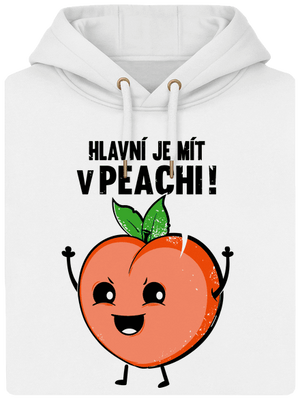 V peachi unisex mikina premium Snowwhite