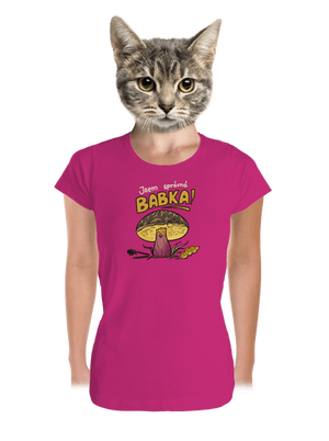 Babka a hříbeček dámské tričko premium Magenta