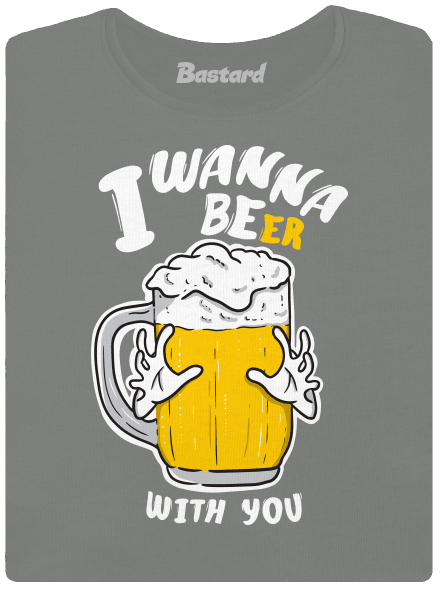 I wanna beer dámské tričko Dark Gray Melange