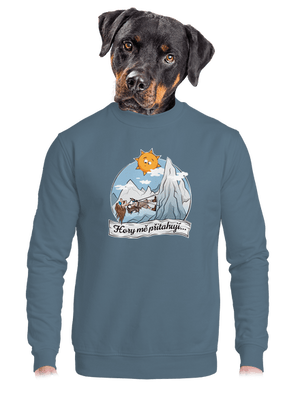 Hory mě přitahují unisex mikina bez kapuce Nordic Blue