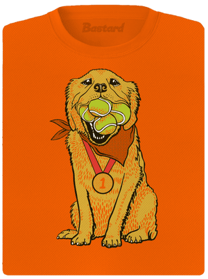 Zlatý retrívr dámské sportovní tričko Neon Orange