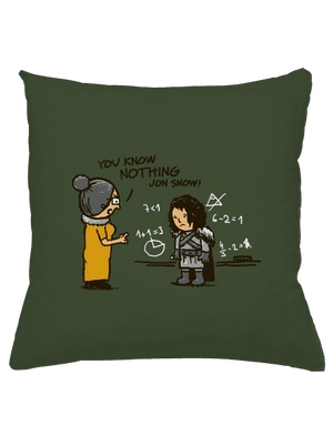 You Know Nothing polštář Olive Green