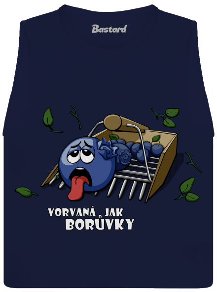 Borůvky dámské tílko volné Navy