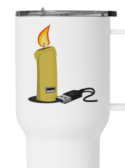 USB svíčka termohrnek White