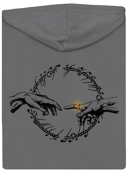 God of ring dámská mikina na zip Steel Gray