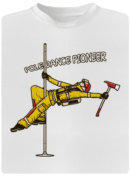 Pole Dance Pioneer pánské sportovní tričko White