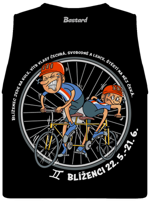 Cyklistický horoskop: Blíženci dámské tílko volné Black