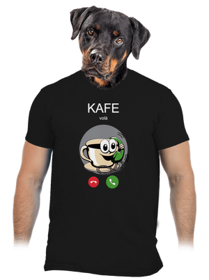 Kafe volá pánské tričko Black