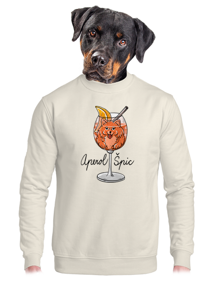 Aperol Špic unisex mikina bez kapuce Off White
