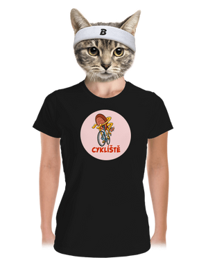Cyklíště dámské sportovní tričko Black