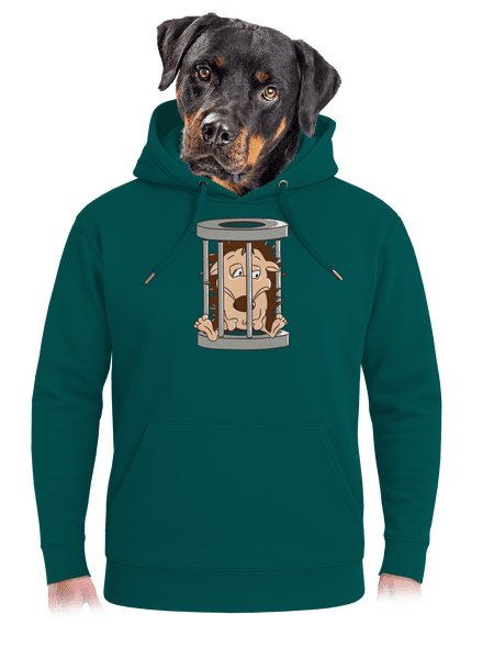 Ježeček v kleci unisex mikina premium Emerald Green