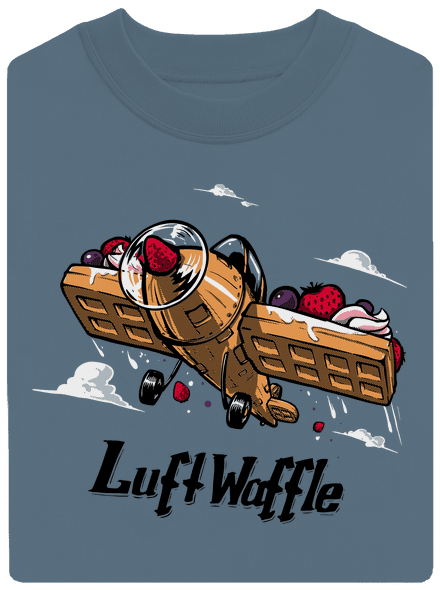 Luftwaffle unisex mikina bez kapuce Nordic Blue