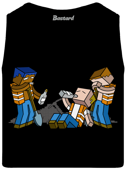 Real Minecraft pánské tílko Black