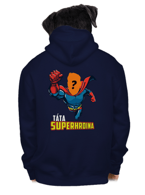 Táta superhrdina pánská mikina na zip Navy