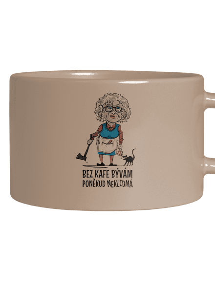 Neklidná bez kafe hrnek makronka Brown Macaron