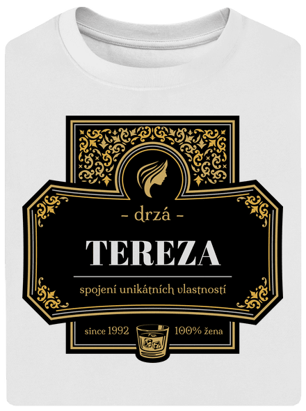 Alkoholová etiketa unisex tričko oversized White