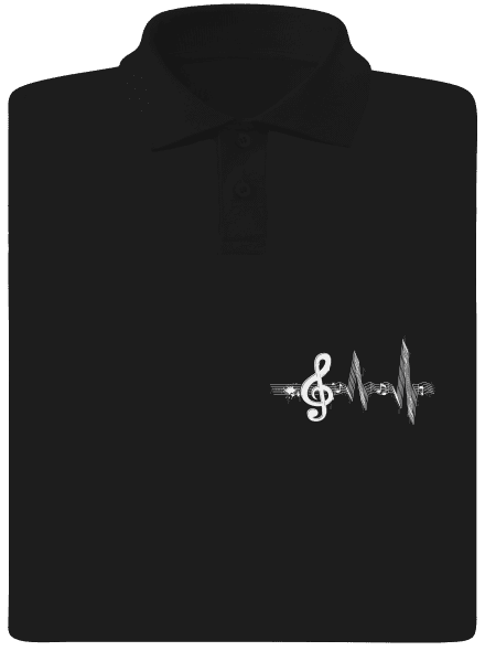 Žiju muzikou pánská polokošile Black