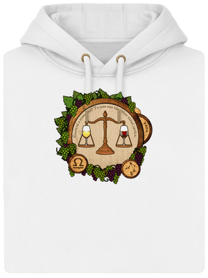 Vinný horoskop: Váha unisex mikina premium Snowwhite