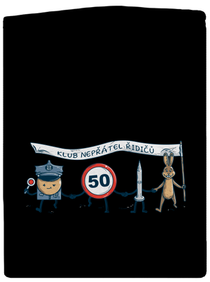 Nepřátelé řidičů pánská mikina na zip Black