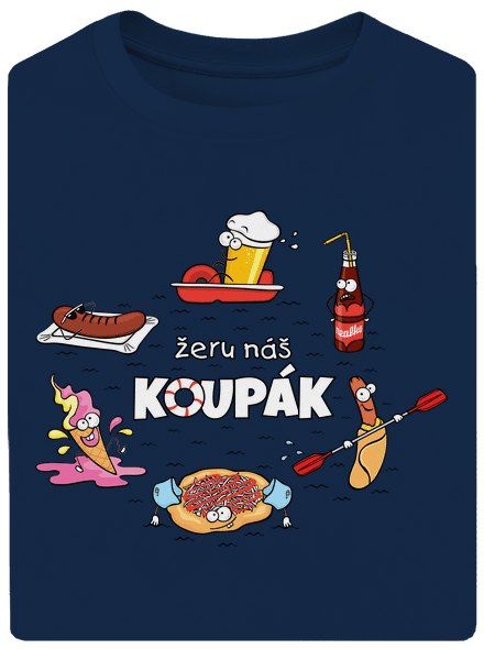 Český koupák unisex tričko oversized Midnight Blue