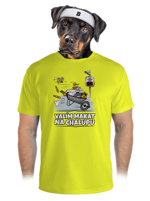 Valím na chalupu pánské sportovní tričko Neon Yellow