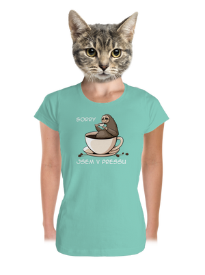 V pressu dámské tričko premium Mint Mal