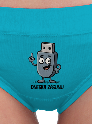 Dneska zasunu dámské kalhotky Turquoise