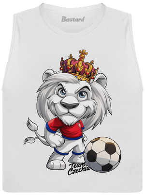 Fotbalový lev dámské tílko volné White