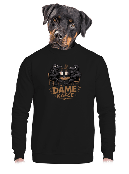 Dáme kafče unisex mikina bez kapuce Black