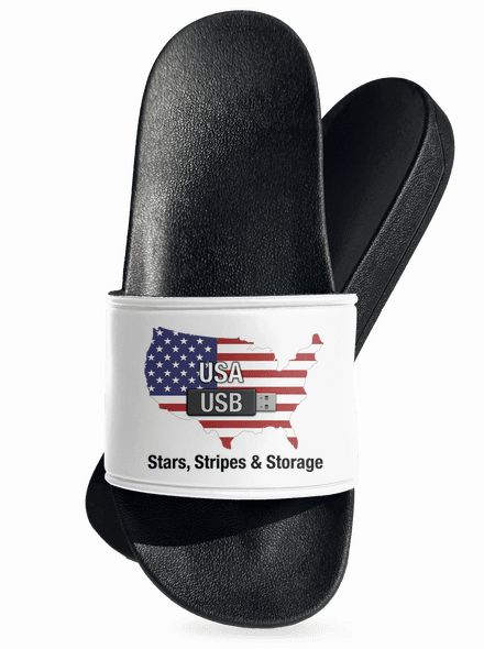 USA a USB pantofle White
