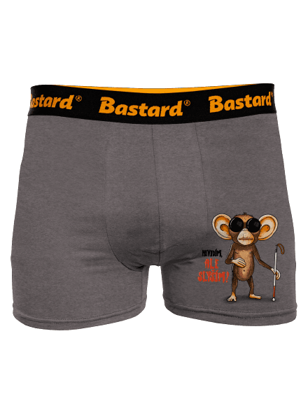 Nevidím, ale slyším boxerky Gray Melange